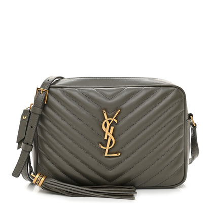Saint Laurent Calfskin Matelasse Monogram Lou Camera Bag Storm 1 of 9