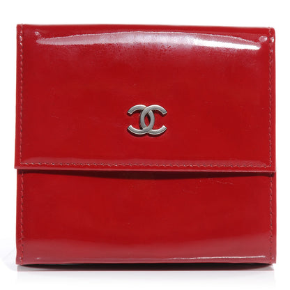 Chanel Patent Compact CC Flap Wallet Red 1 of 9