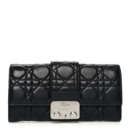 Christian Dior Lambskin Cannage Miss Dior Chain Wallet Black 1 of 12