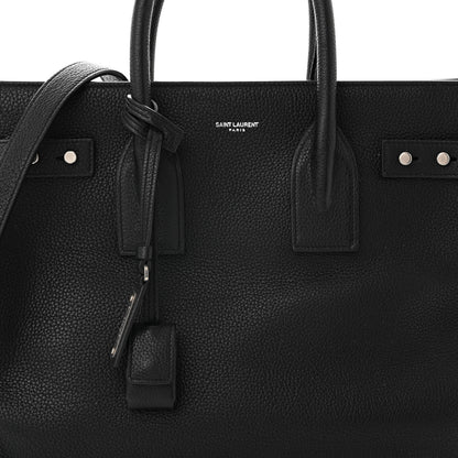 Saint Laurent Grained Calfskin Small Supple Sac De Jour Black 8 of 11