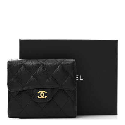 Chanel Caviar Quilted Compact Flap Wallet Black 10 of 10