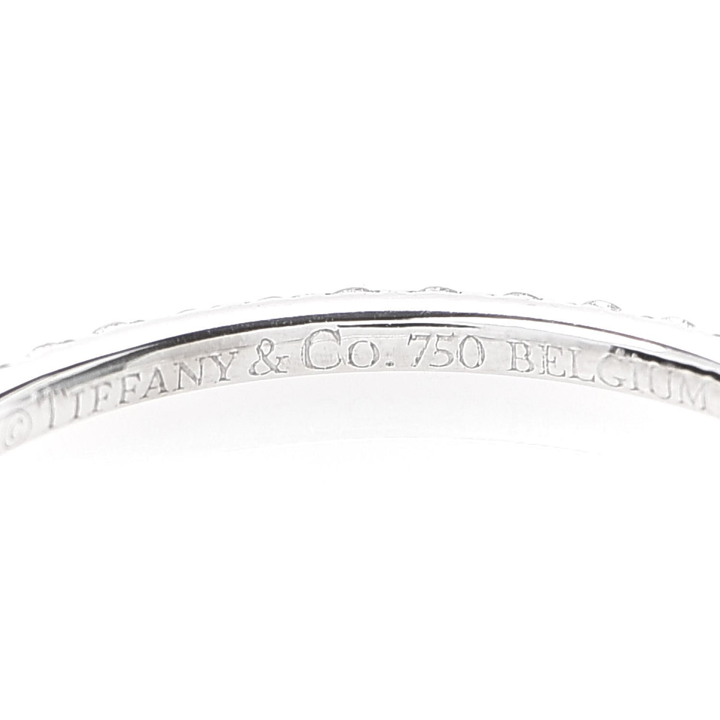 18K White Gold Diamond Metro Band Ring 54 7