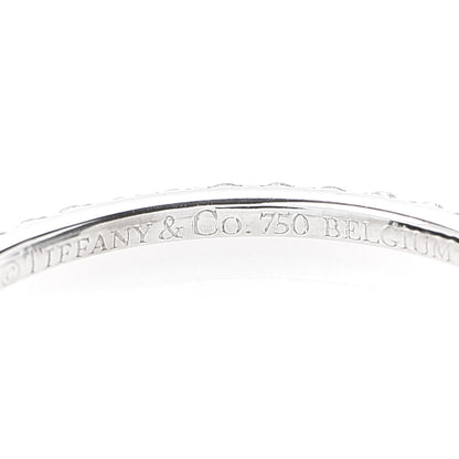 Tiffany 18K White Gold Diamond Metro Band Ring 54 7 5 of 5