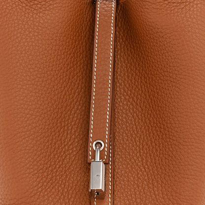 Hermes Taurillon Clemence Picotin Lock 18 PM Gold 8 of 11