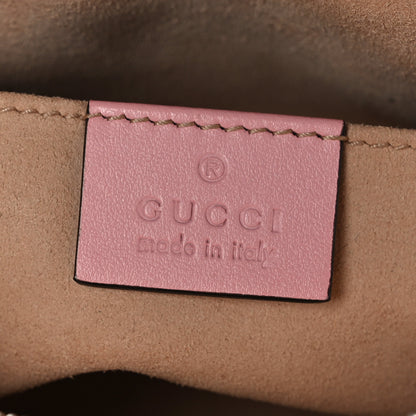 Gucci Calfskin Matelasse Mini GG Marmont Chain Shoulder Bag Wild Rose 6 of 11