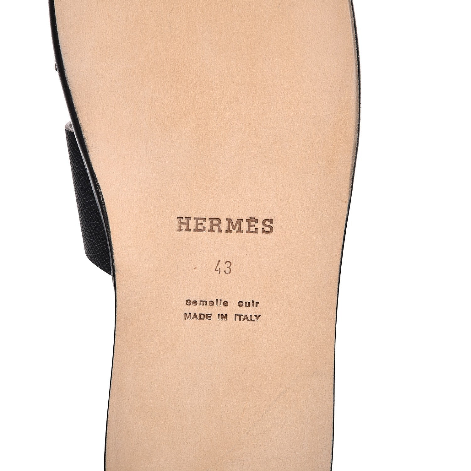 Hermes Epsom Bi Color Izmir Mens Sandals 43 Black 7 of 9