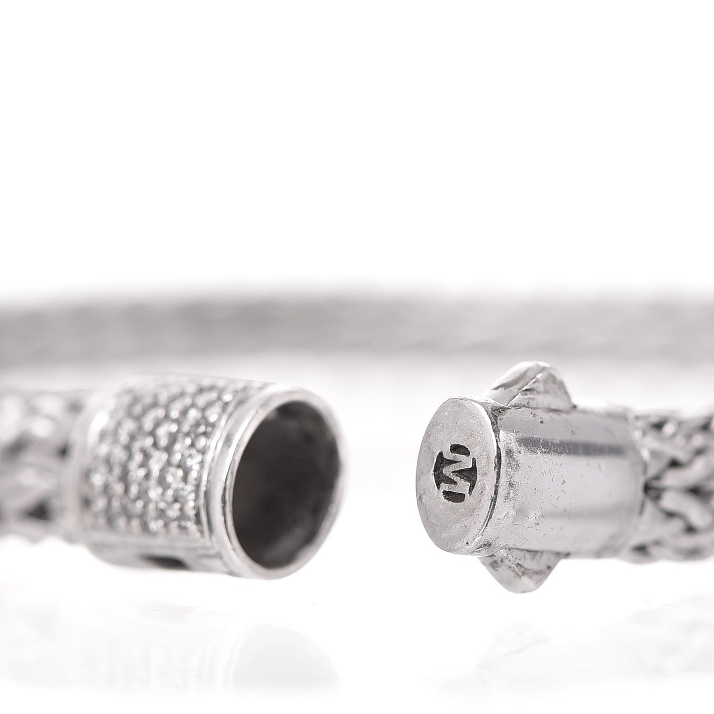 Sterling Silver Diamond 6.5mm Classic Chain Bracelet