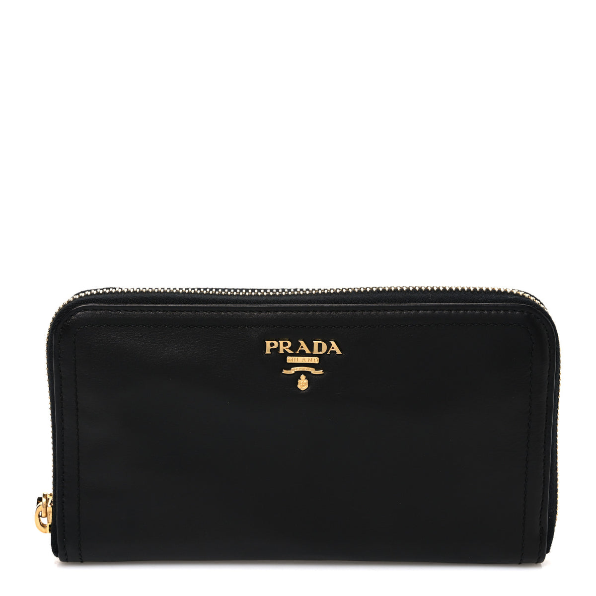 Soft Calf Zip Around Wallet Black