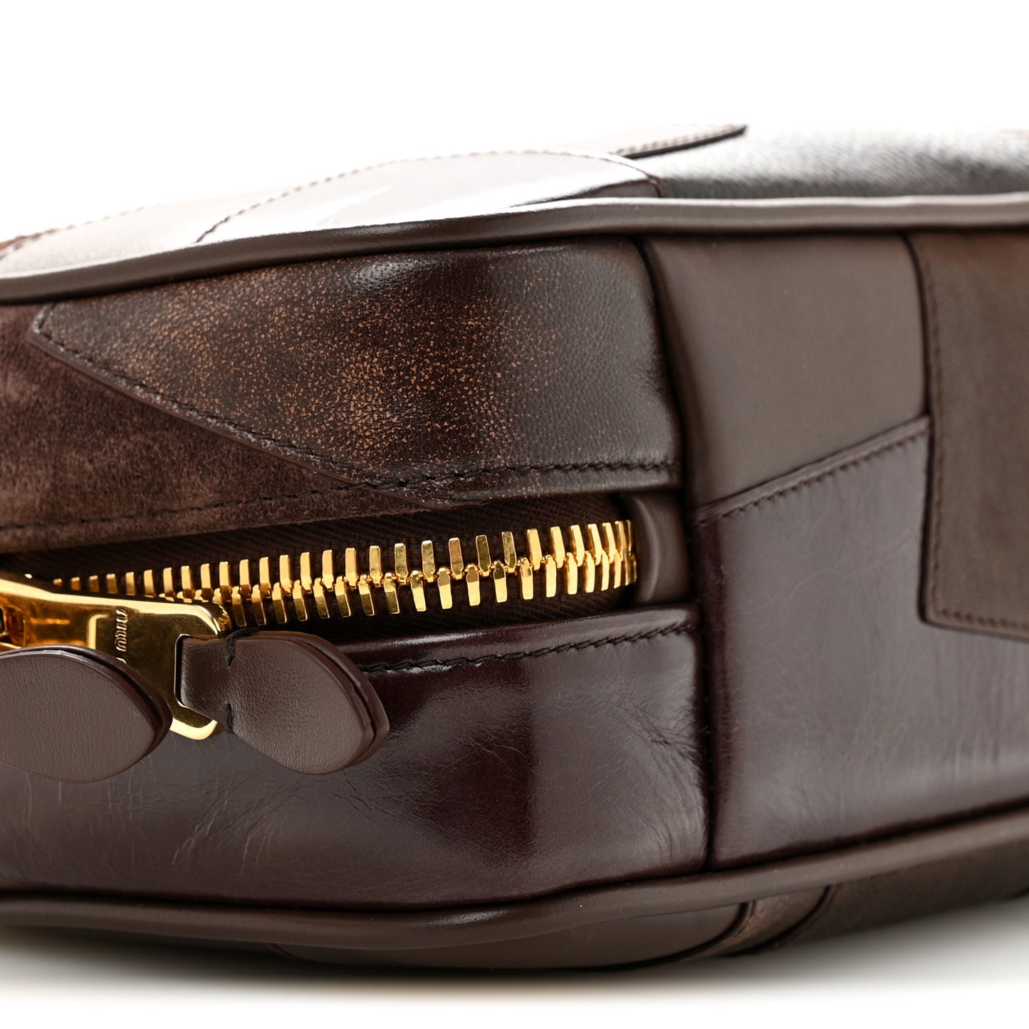 Nappa Patchwork Small Beau Top Handle Bag Briarwood