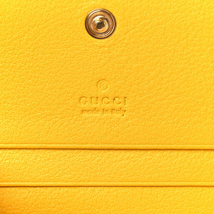 Gucci Wonka Grain Calfskin GG Monogram Embossed Card Case Wallet Stone Topaz 6 of 8