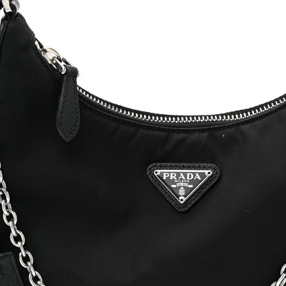 Prada Nylon Re-Edition 2005 Shoulder Bag Black 7 of 13