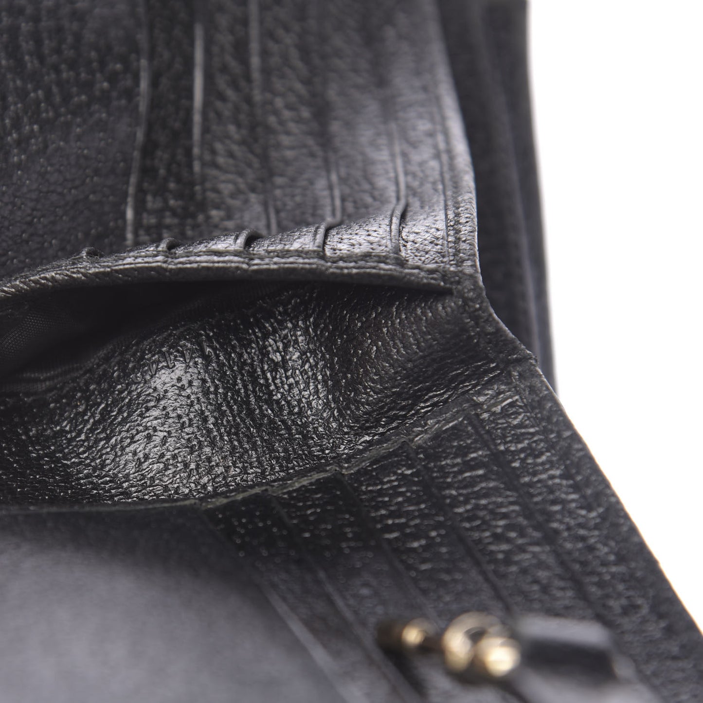 Monogram Piston Lock Compact Wallet Black