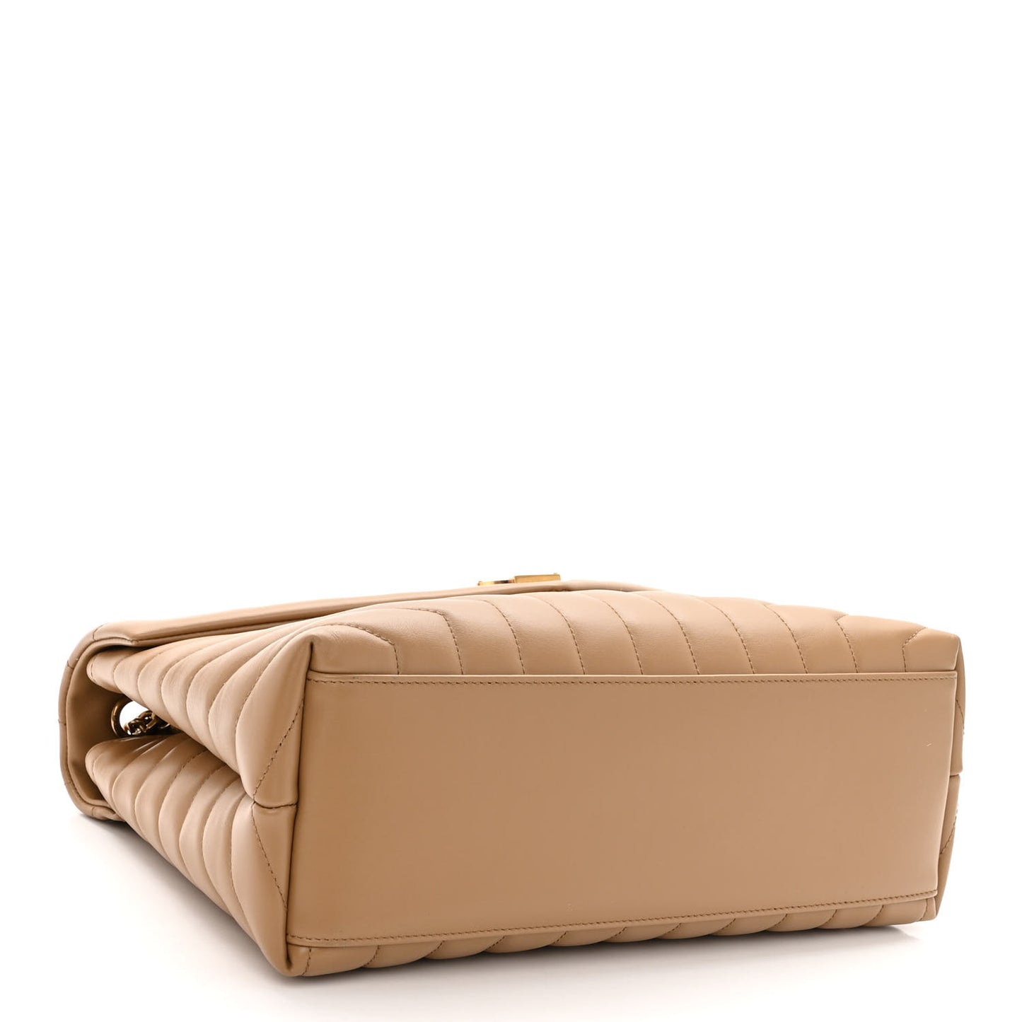 Calfskin Y Quilted Monogram Medium Loulou Chain Satchel Dark Beige