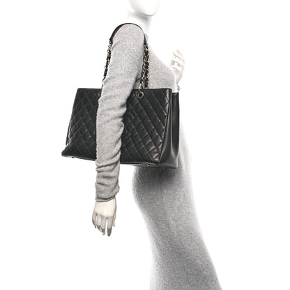 Chanel Caviar Quilted XL Grand Shopping Tote GST Black 2 of 12