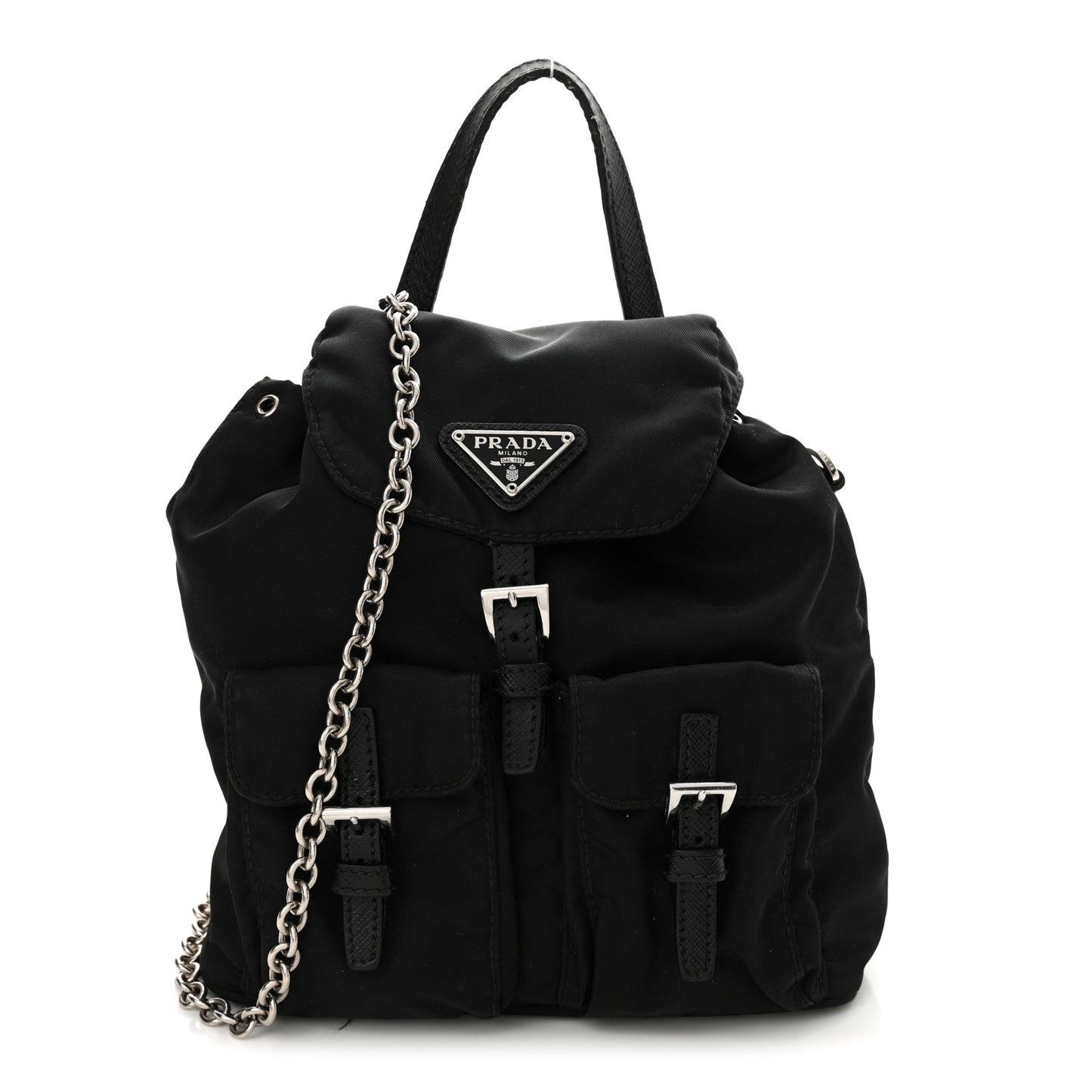 Nylon Vela Mini Crossbody Backpack Black