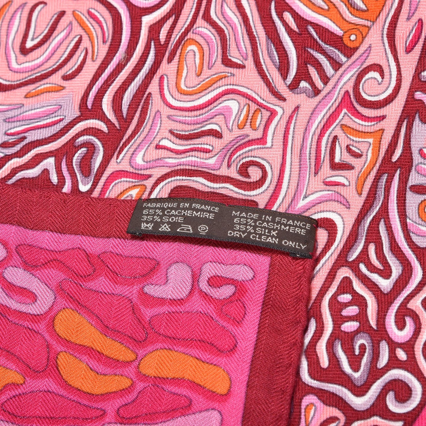Cashmere Silk La Legende Du Poisson Shawl 140 Corail