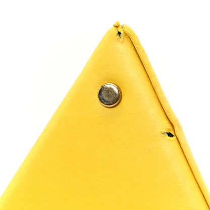 Saint Laurent Lambskin Pyramid Clutch Yellow 11 of 13