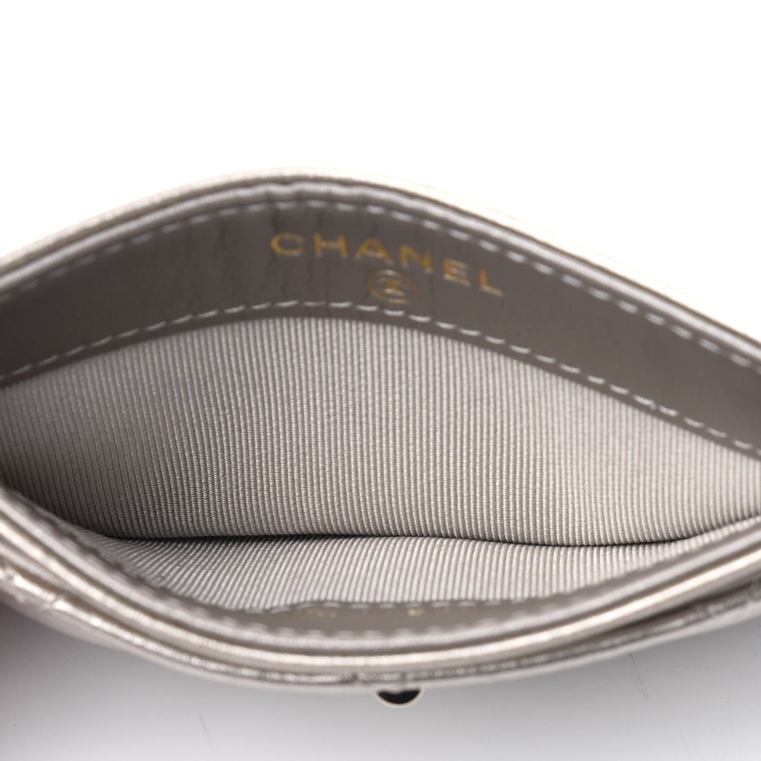 Chanel Metallic Aged Calfskin Quilted Reissue Card Holder Gold 5 of 9