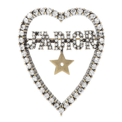 Christian Dior Crystal Heart J'Adior Brooch 1 of 4