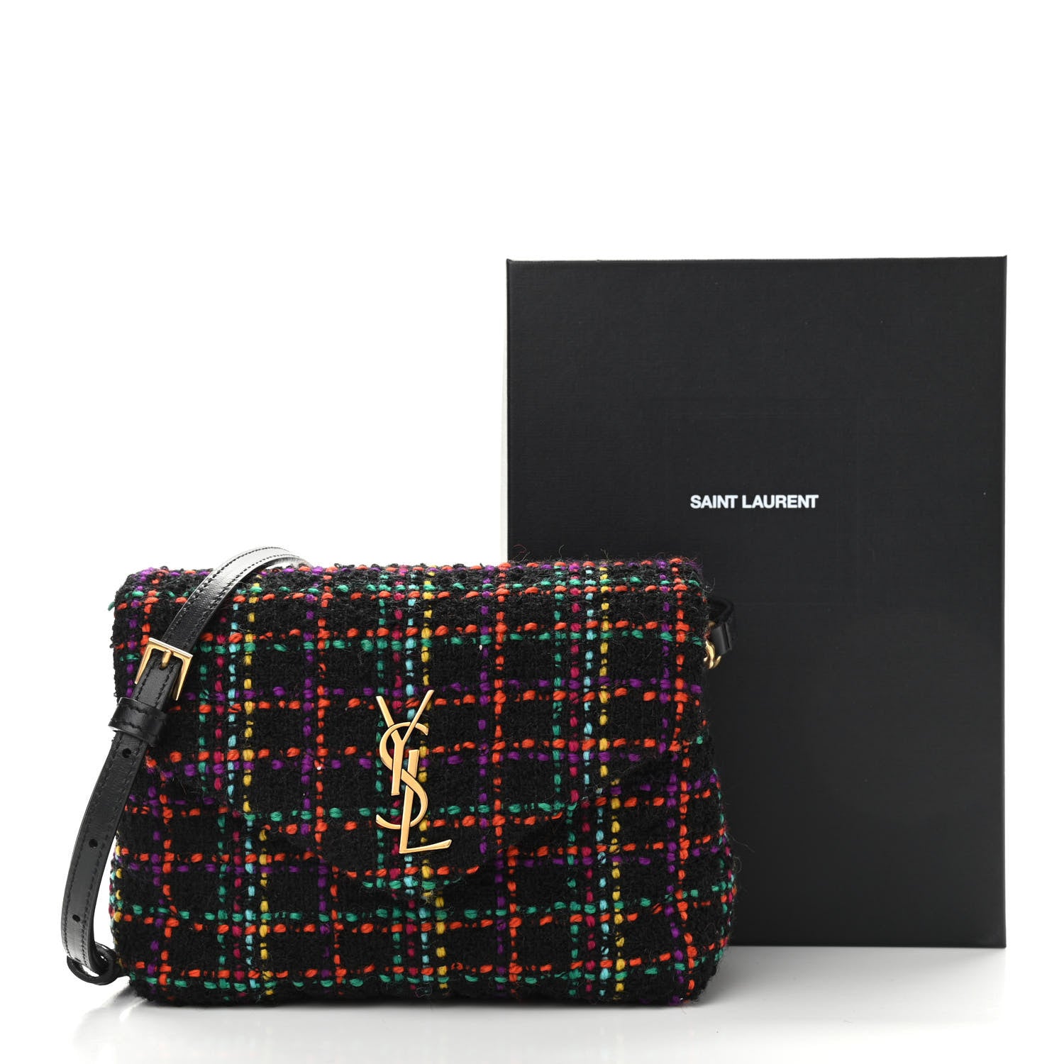 Saint Laurent Tweed Toy Loulou Shoulder Bag Black 12 of 12