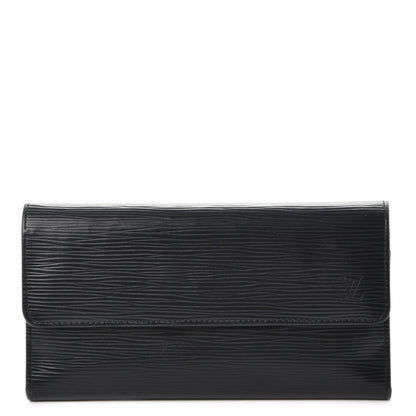 Louis Vuitton Epi Porte Tresor International Wallet Black 1 of 7