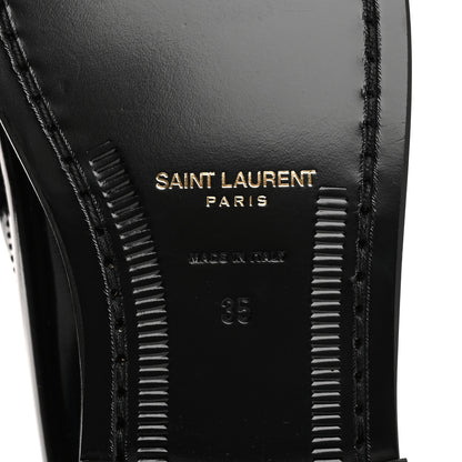 Saint Laurent Calfskin Penny Loafers 35 Black 8 of 9