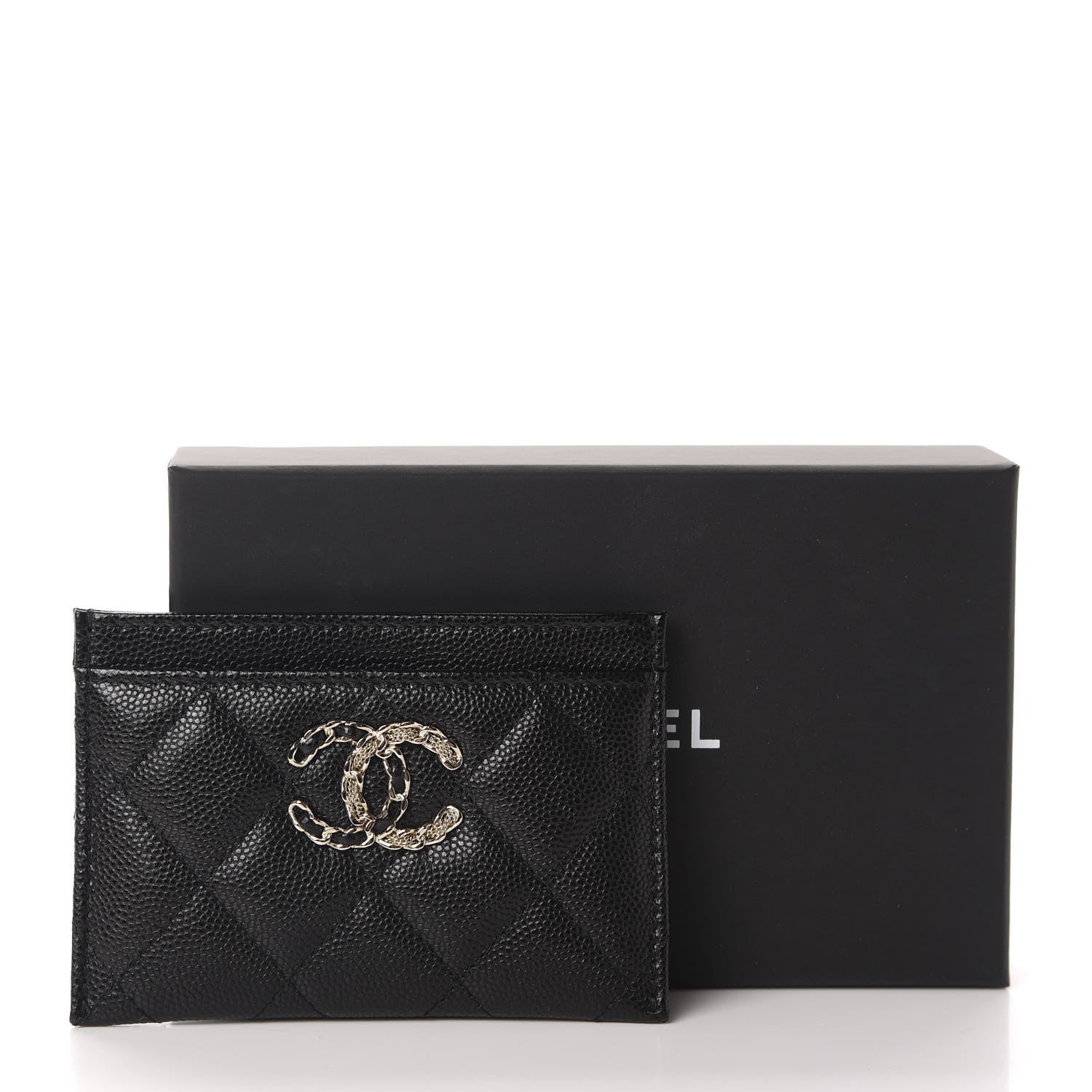 Chanel Caviar Quilted French New Wave Card Holder Black 9 of 9