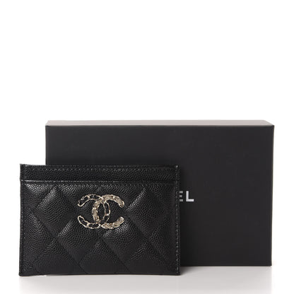 Chanel Caviar Quilted French New Wave Card Holder Black 9 of 9