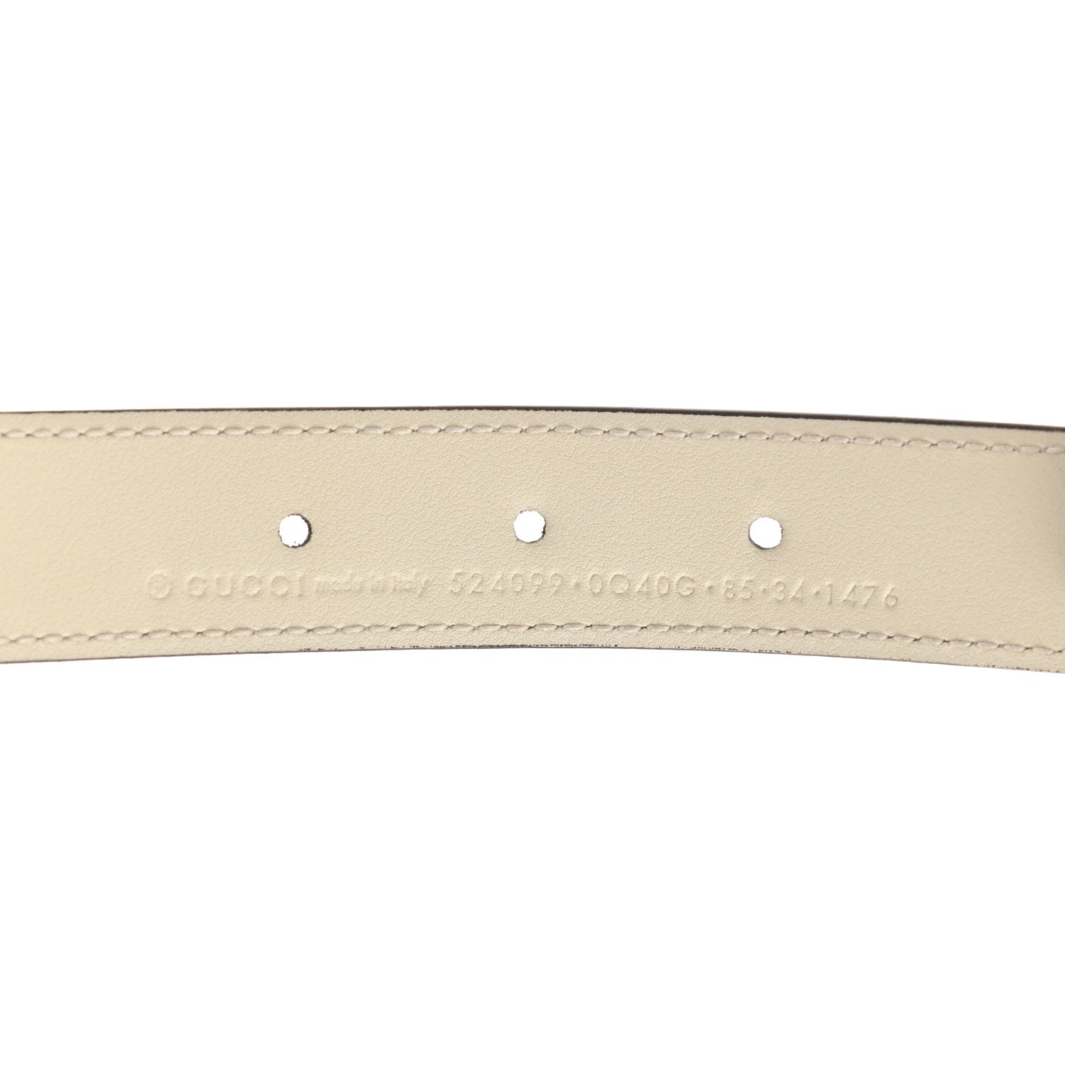 Gucci Calfskin Torchon Double G Chain 25mm Belt 85 34 Mystic White 4 of 5