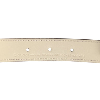 Gucci Calfskin Torchon Double G Chain 25mm Belt 85 34 Mystic White 4 of 5