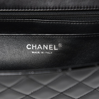 Chanel Patent Quilted Jumbo Classic Twist Flap Bag Black 6 of 10