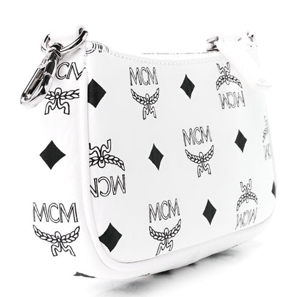 MCM Visetos Multi Pochette Black White Cognac 3 of 9