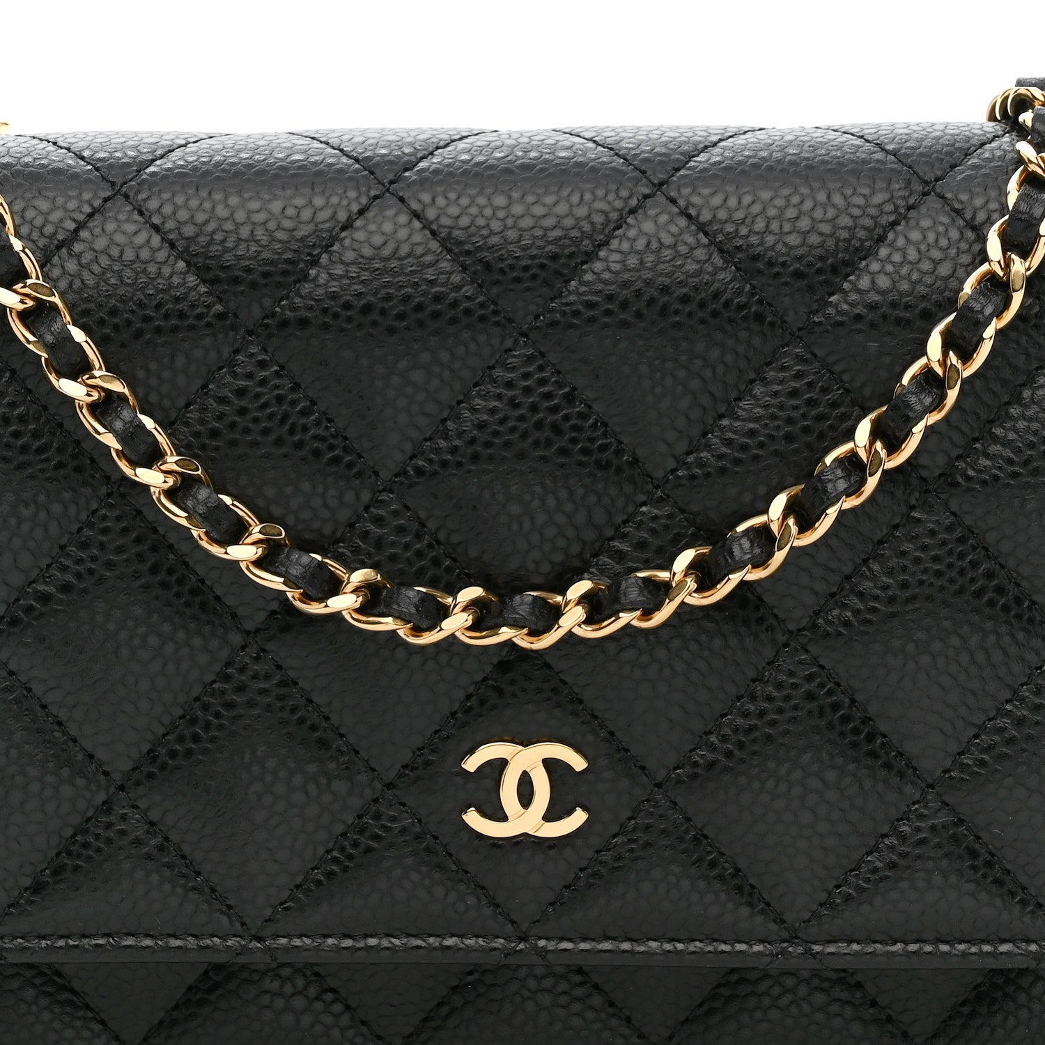 Chanel Caviar Quilted Wallet on Chain WOC Black 8 of 11