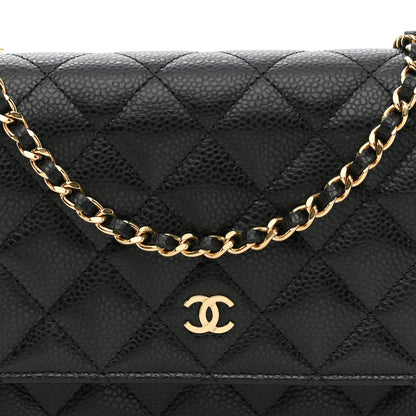 Chanel Caviar Quilted Wallet on Chain WOC Black 8 of 11
