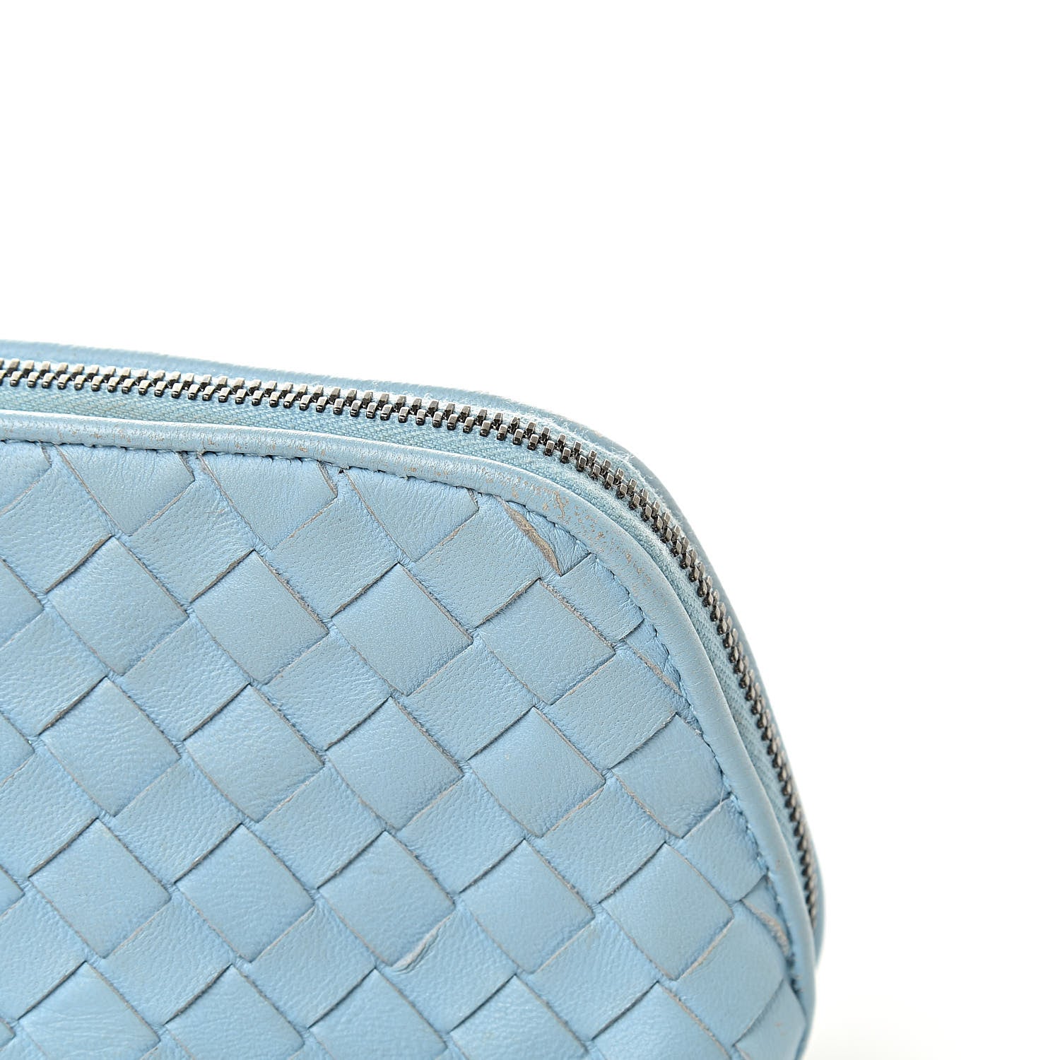 Bottega Veneta Nappa Intrecciato Cosmetic Case Light Blue 13 of 16