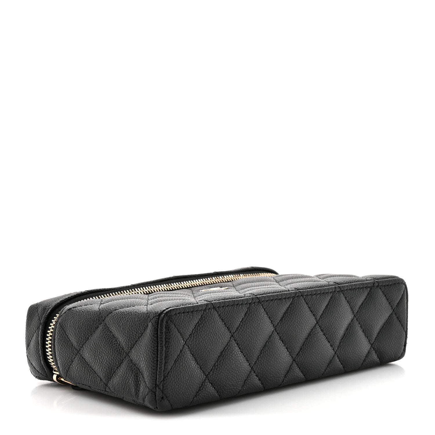 Chanel Caviar Quilted Top Handle Slim Vanity With Chain Black 3 of 10