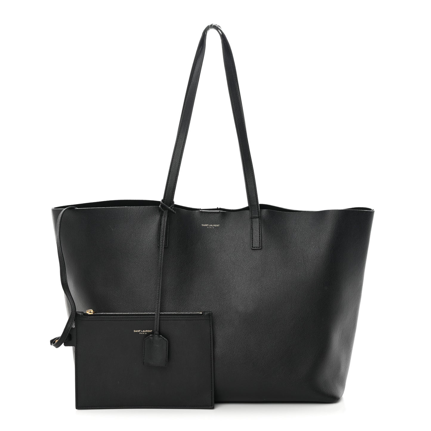 Calfskin Large Shopping Tote Black