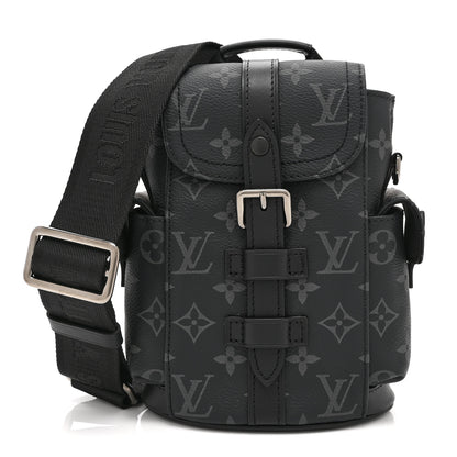 Louis Vuitton Monogram Eclipse Nano Christopher Backpack Black 1 of 9