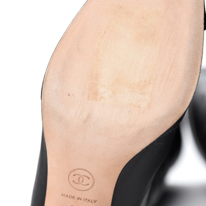 Chanel Lambskin CC Cap Toe Boots 37.5 Black 7 of 10