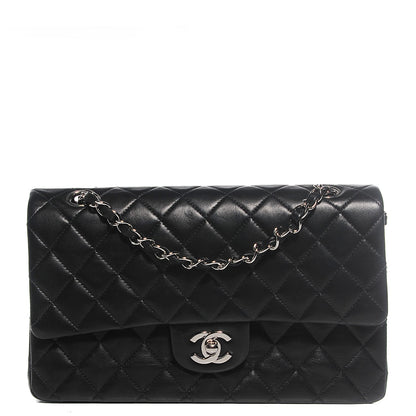 Chanel Lambskin Quilted Medium Double Flap Black 1 of 8