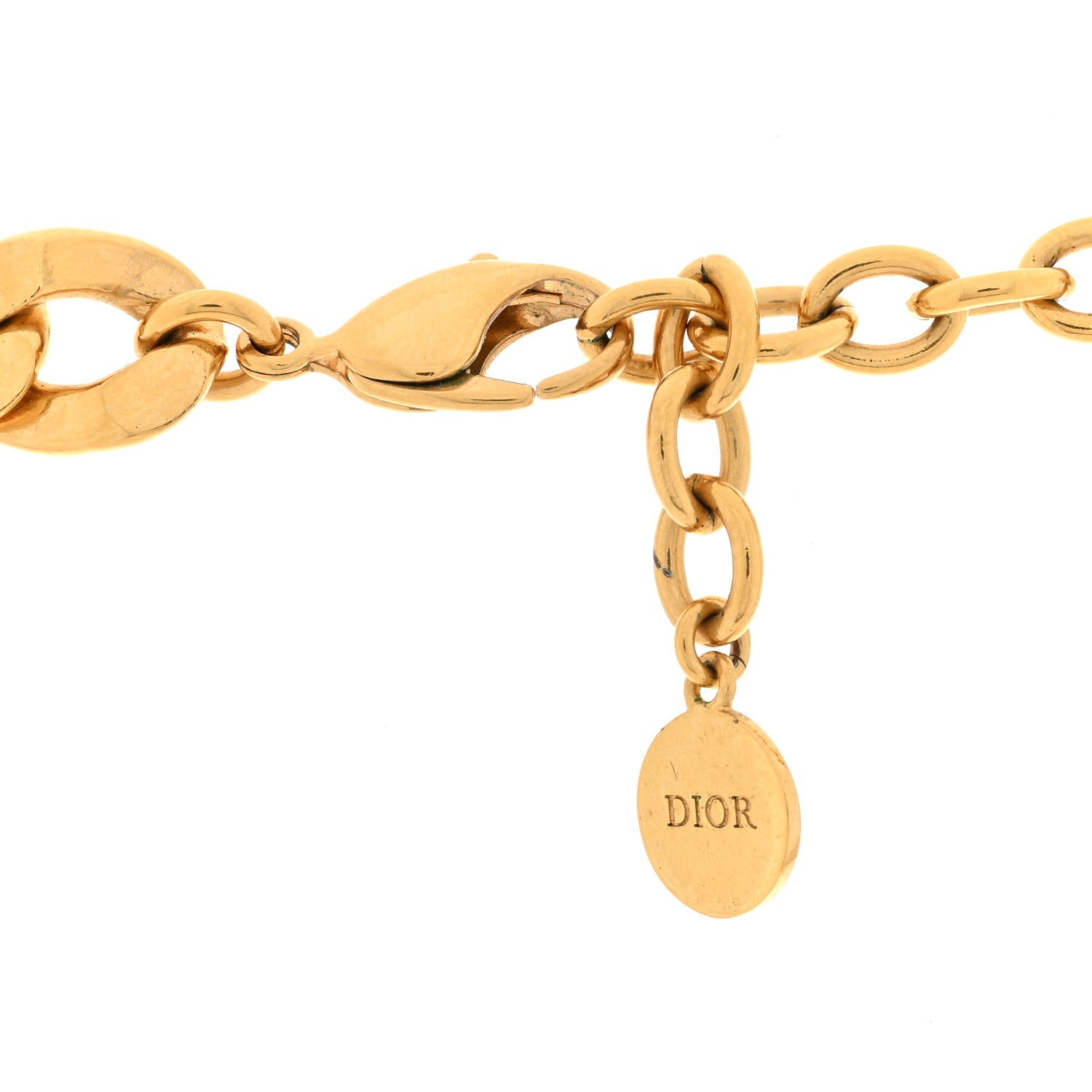 Christian Dior Metal CD Choker Necklace Gold 4 of 5