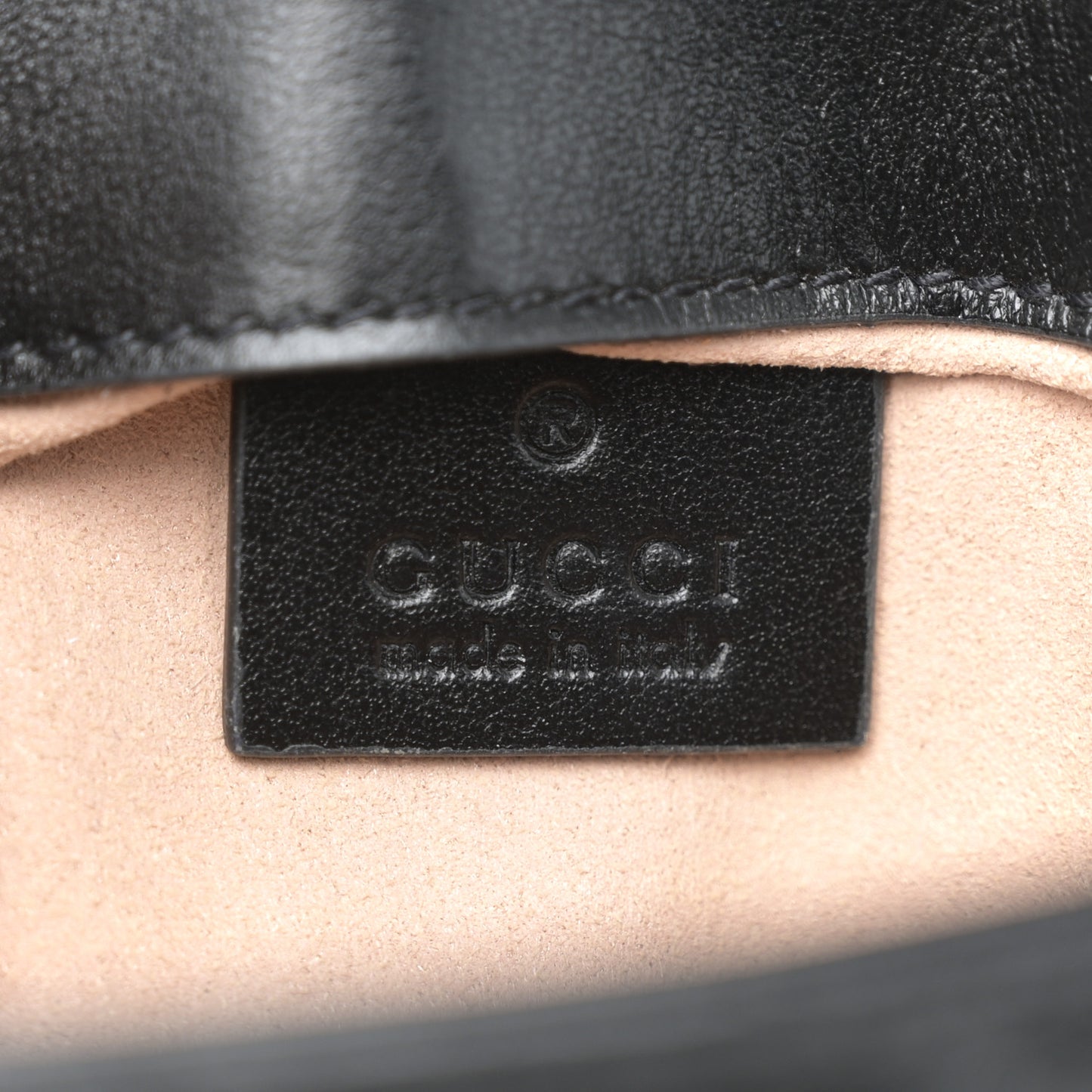 Calfskin Matelasse Super Mini GG Marmont Shoulder Bag Black
