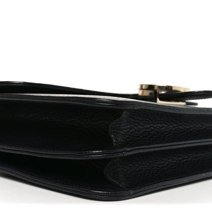Gucci Dollar Calfskin Interlocking G Shoulder Bag Black 9 of 11