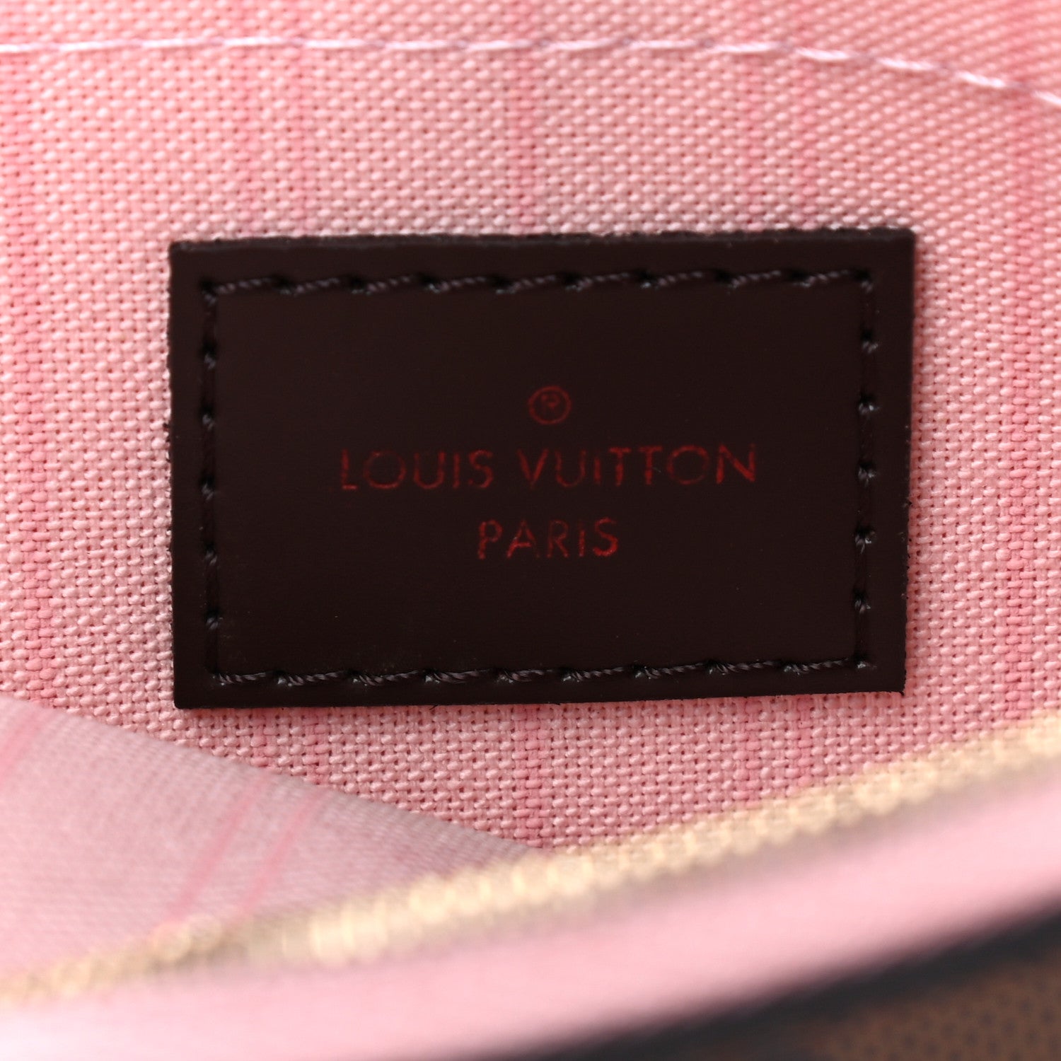Louis Vuitton Damier Ebene Neverfull MM GM Pochette Rose Ballerine 6 of 8