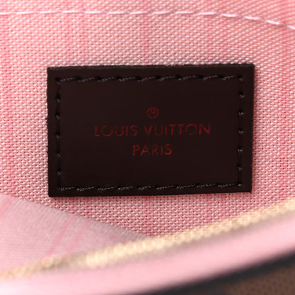 Louis Vuitton Damier Ebene Neverfull MM GM Pochette Rose Ballerine 6 of 8