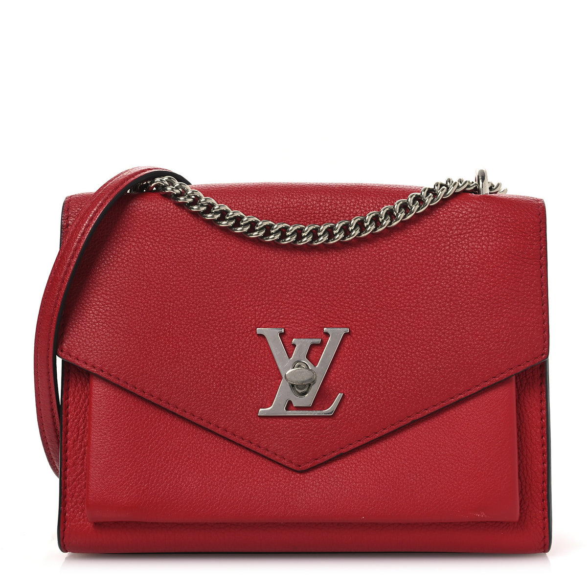 Soft Calfskin My Lockme Chain Bag BB Rubis