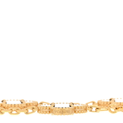 Van Cleef & Arpels 18K Yellow Gold Black Onyx 5 Motifs Vintage Alhambra Bracelet 3 of 3