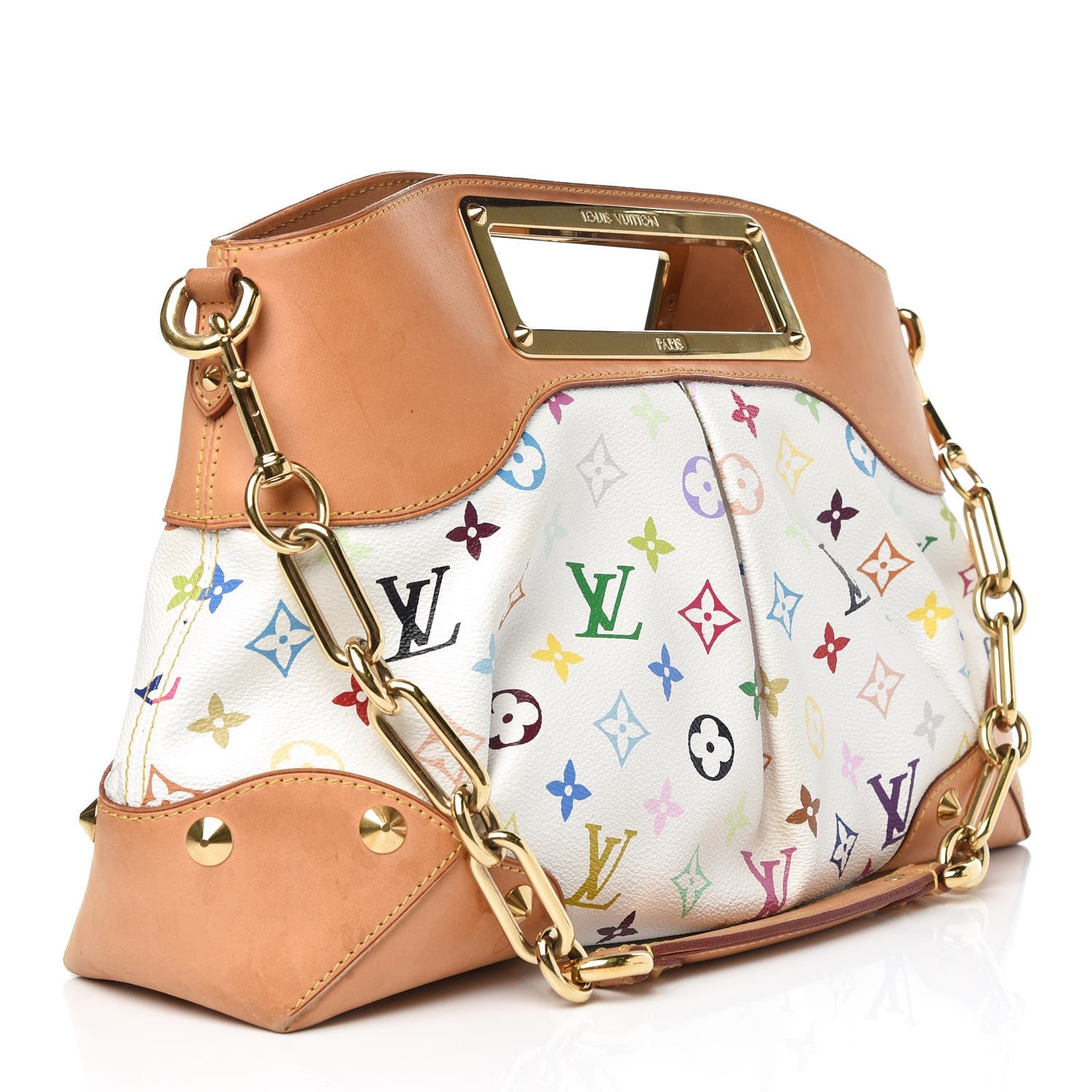 Louis Vuitton Monogram Multicolor Judy MM White 3 of 13