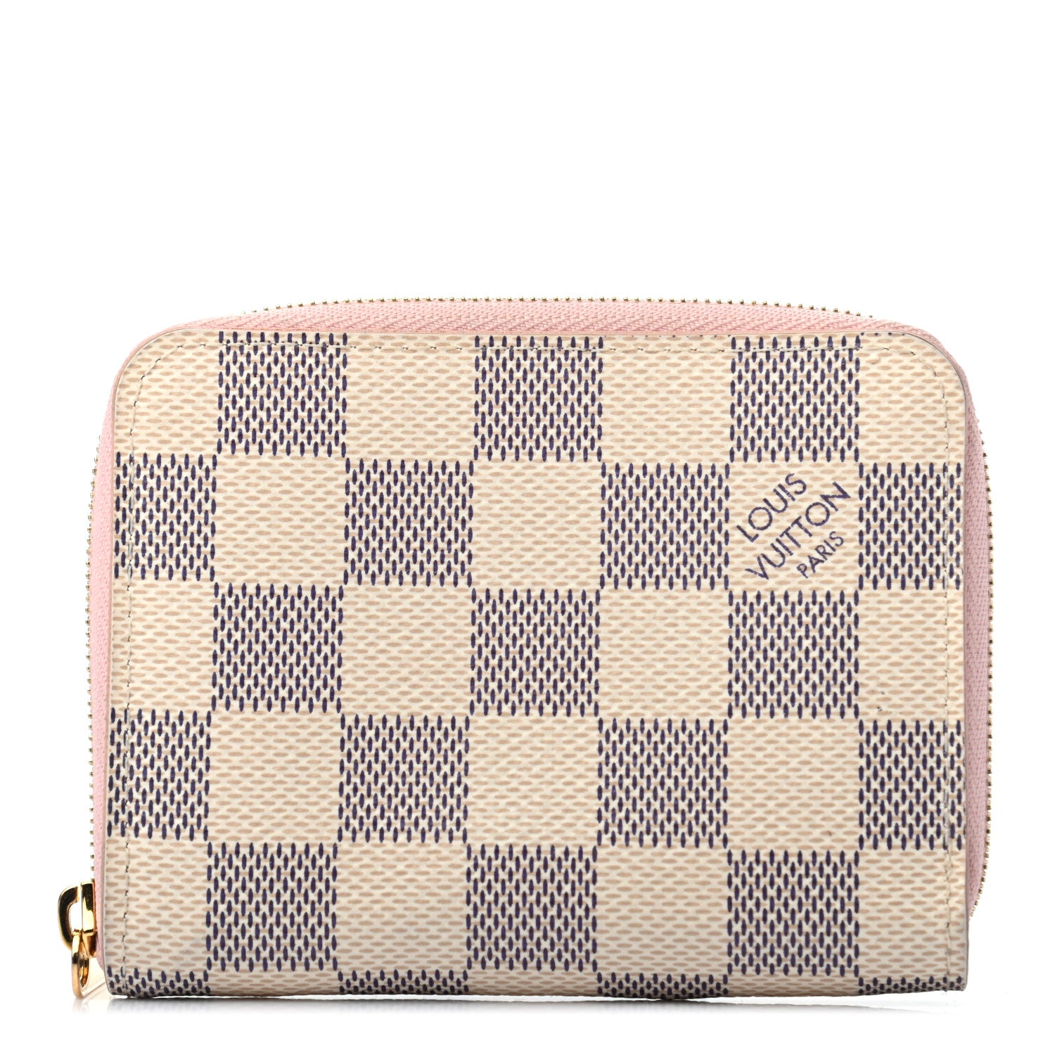 Louis Vuitton Damier Azur Zippy Coin Purse Rose Ballerine 1 of 7