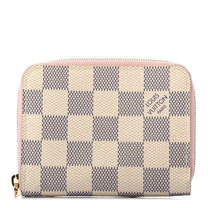 Louis Vuitton Damier Azur Zippy Coin Purse Rose Ballerine 1 of 7